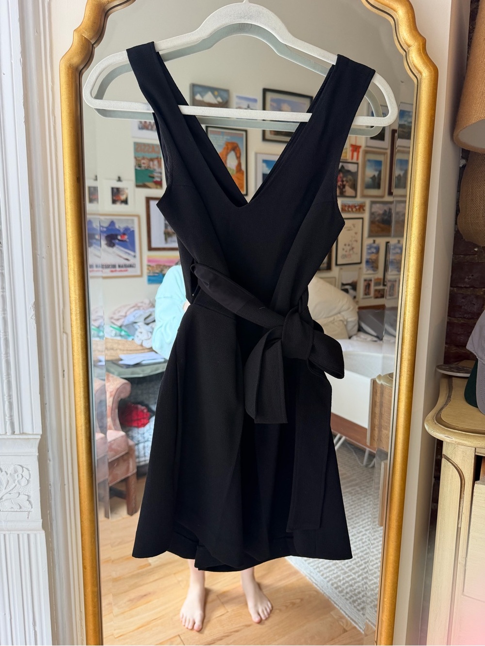 Club Monaco Open Back Romper with Waist Tie